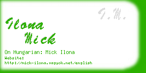 ilona mick business card